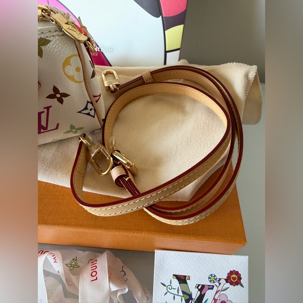 Louis Vuitton Murakami White Multicolor Nano Speedy Bag - Picture 10 of 16